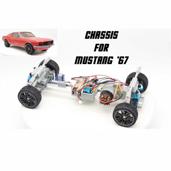 3Dprinted RCchassis Ford Mustang STL 3D model file