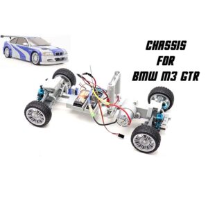 3Dprinted RCchassis BMW M3 GTR e46 scale 1/10