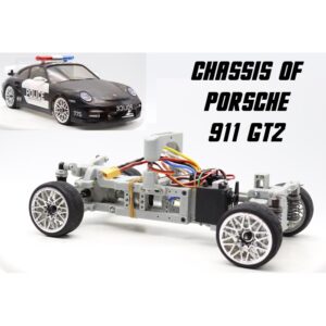 3Dprinted RCchassis Porsche 911 GT2 997 STL file on road electric RC car