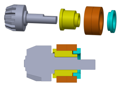 3d printed parts for inlet shaft