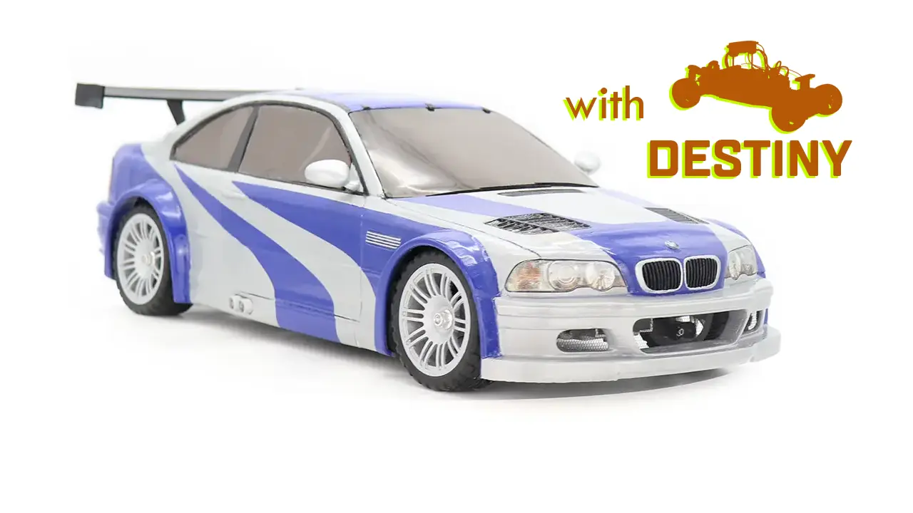 RC BMW M3 GTR (e46) with DESTINY Chassis