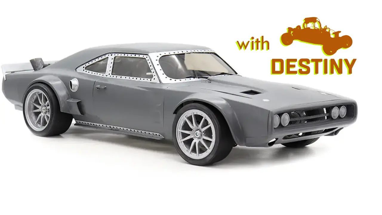 RC Dom's Dodge ICE Charger body kit and RC Chassis Destiny