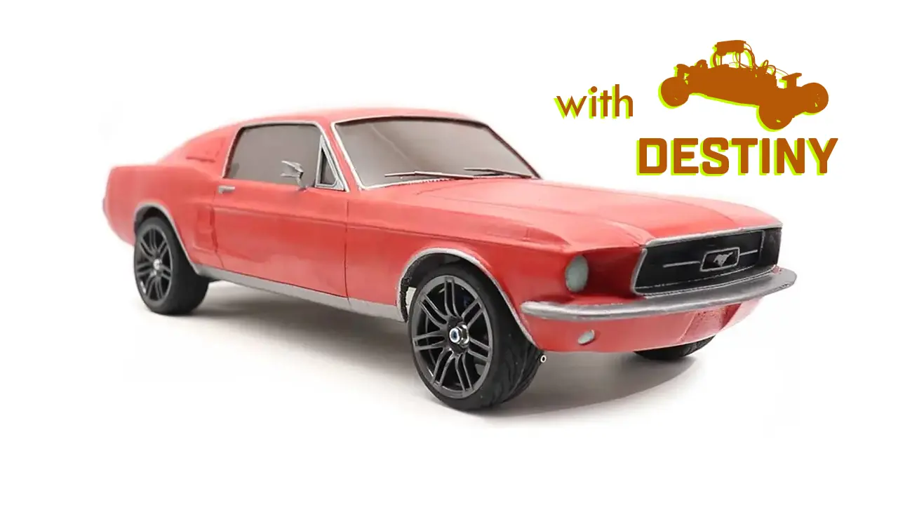 RC Ford Mustang 1967 Fastback Body Kit and RC Chassis Destiny