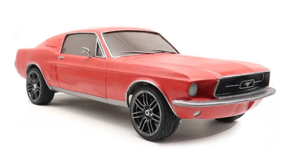 3Dprinted RC Ford Mustang 1967 Fastback