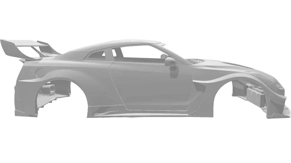 Body Kit of RC Nissan GT-R r35 Liberty Walk Silhouette