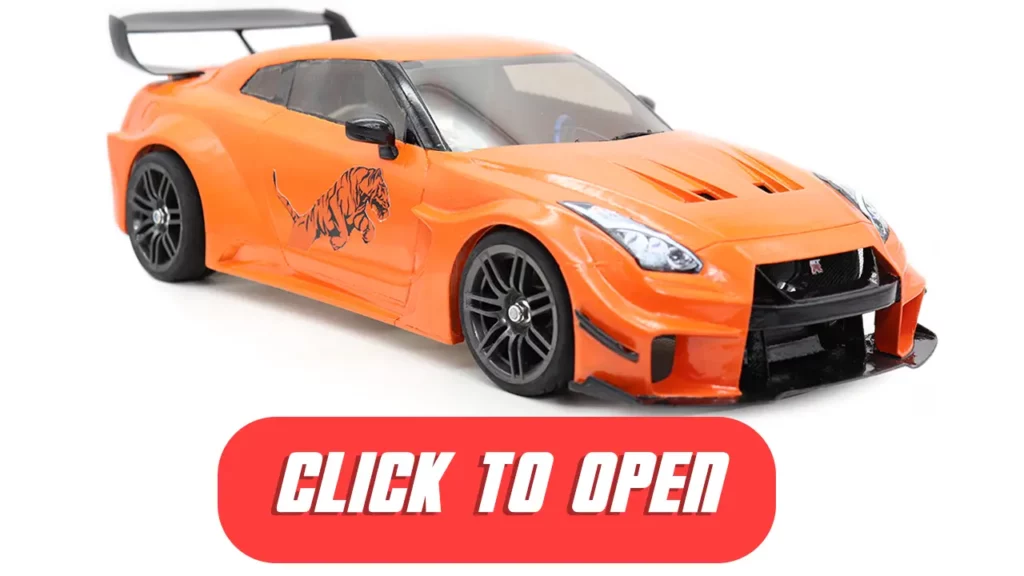 Build a 3Dprinted RC car Nissan GT-R r35 Liberty Walk Silhouette Body Kit STL and custom Chassis