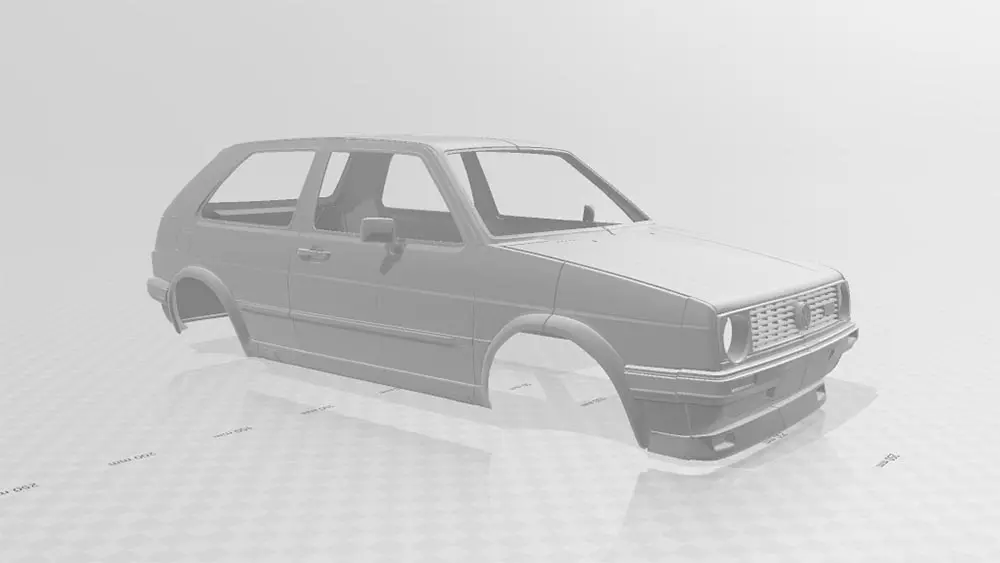 3Ddesigning RC Body Kit of WolksWagen GOLF mark 2 by mfactory33