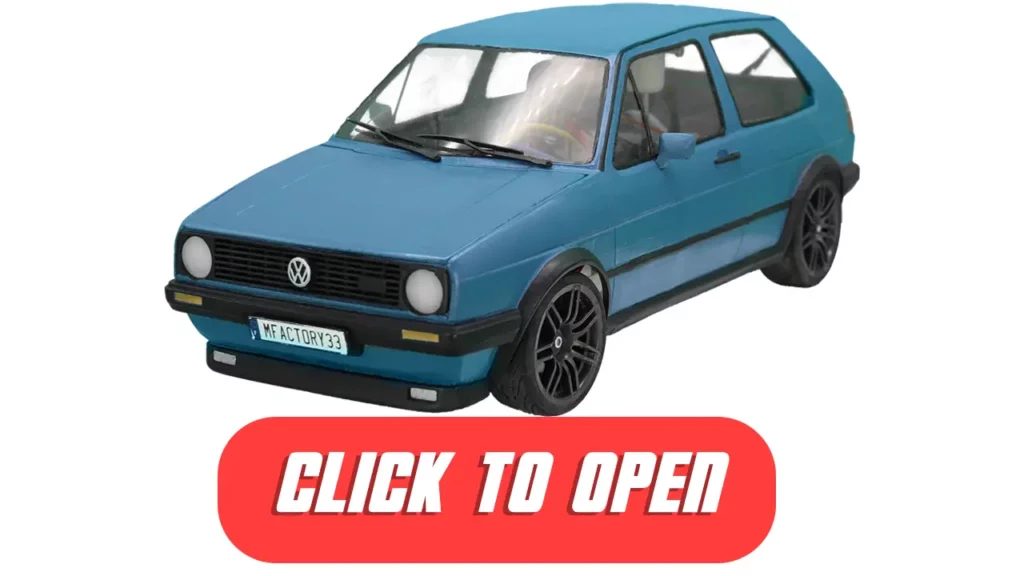 3Dprinted RC VolksWagen Golf mk2